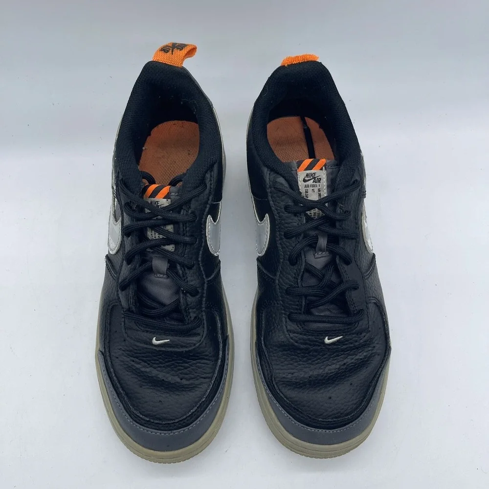 Nike Air Force 1 LV8 GS Youth Size 5.5Y BQ5484-001 Black Gray Under Construction